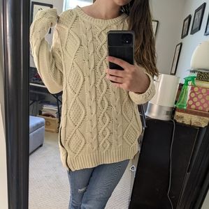 Irish Style Knit Long Sweater